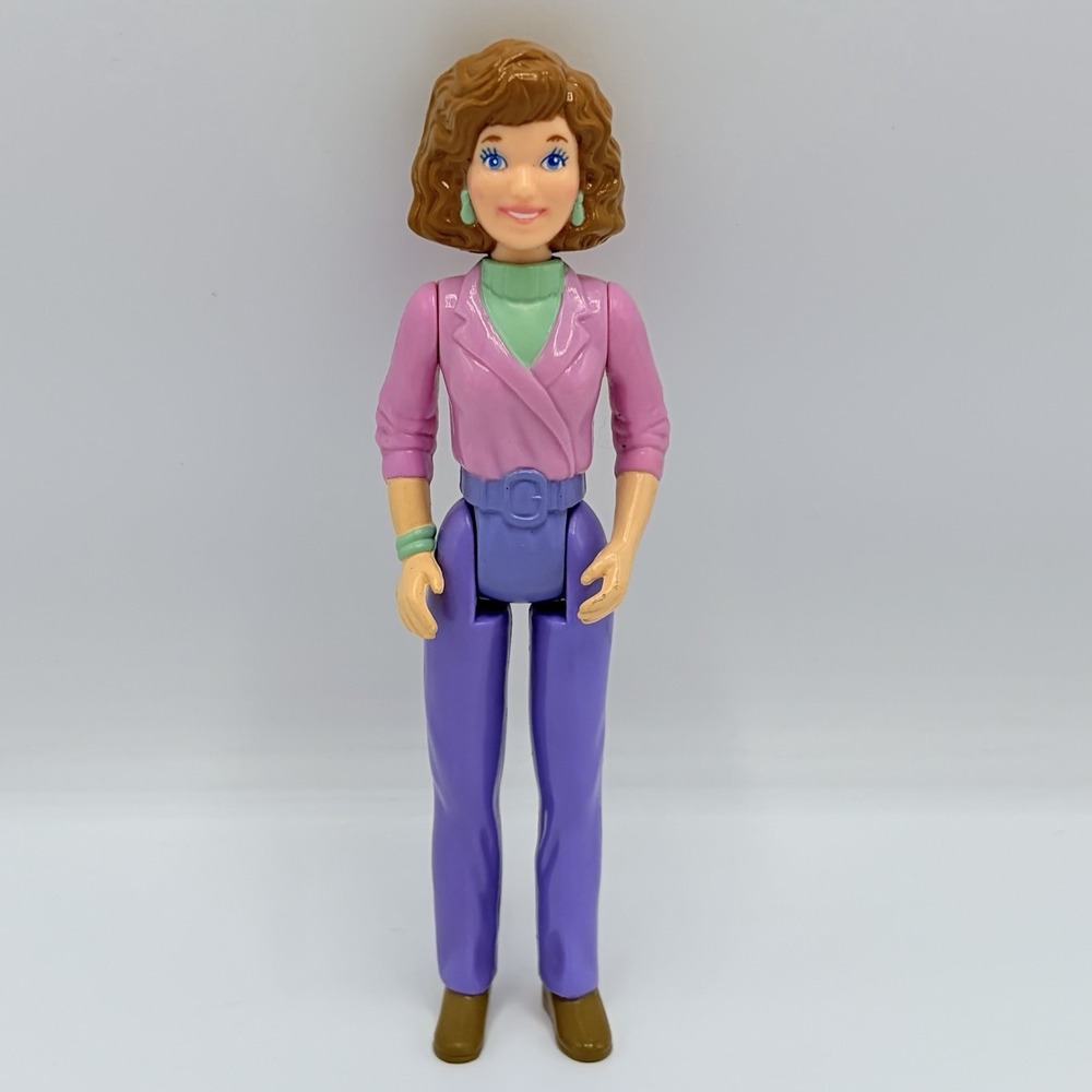 Playskool Dollhouse Brown Hair Woman In Purple Pants/Pink Top Mom